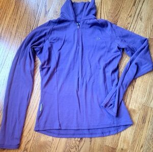 Icebreaker Merino Wool Quarter Zip Pullover Purple Women’s L